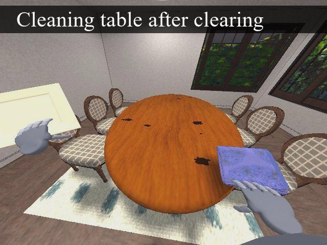 Cleaning Table After Clearing