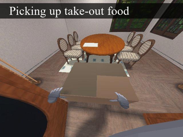 Picking Up Take-out Food