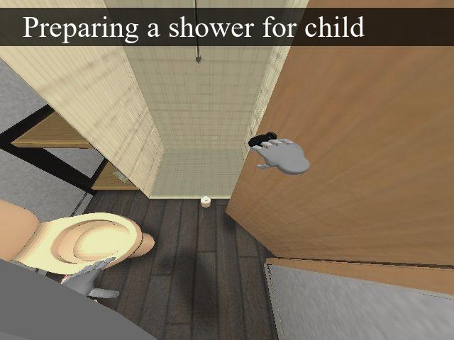 Preparing a Shower for Child