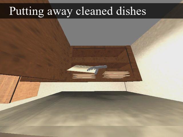 Putting Dishes Away After Cleaning